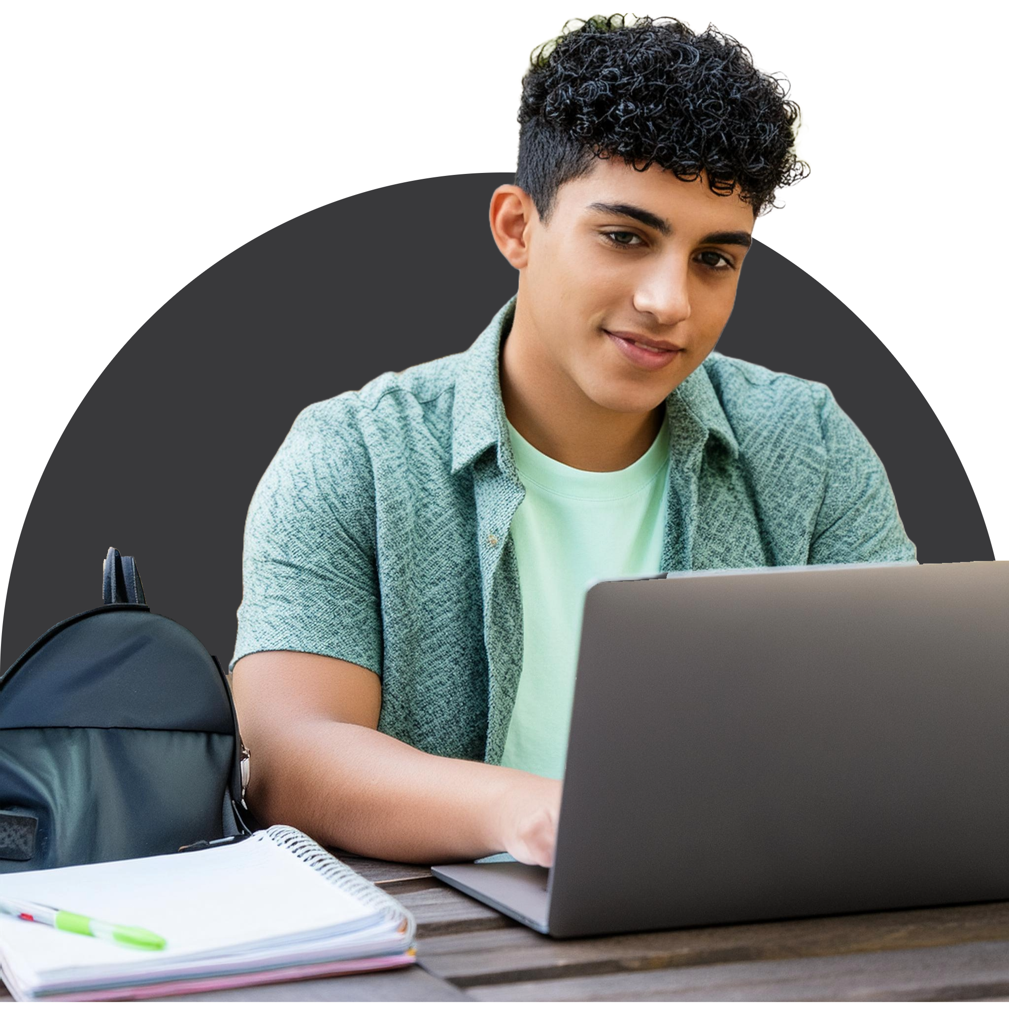 Student working on their resume